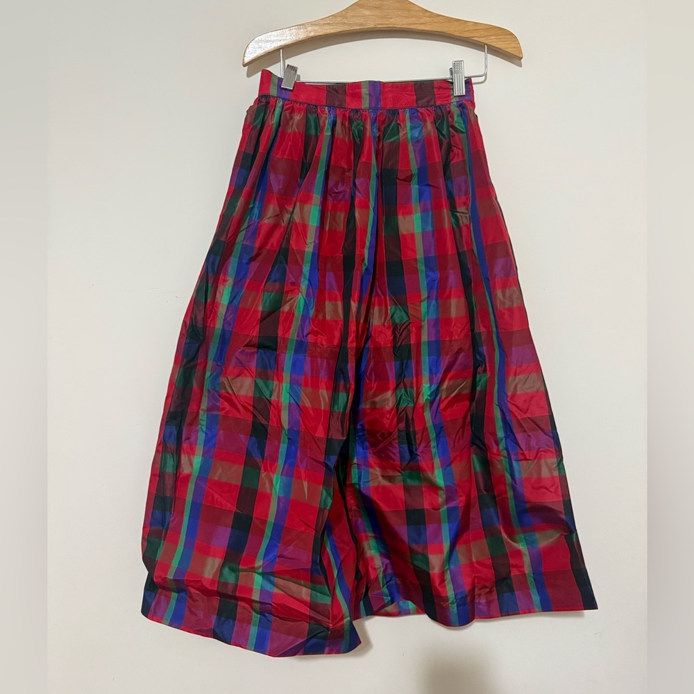 Vintage Multicolor Plaid Maxi Skirt